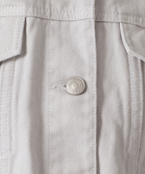 Simplicite（サンプリシテ）の「Natural Friendly Denim ジャケット◆（デニムジャケット・レディース・ネイビー/ブルー/ライトグレー・FREE）」の15枚目の写真