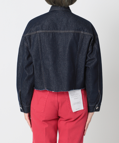 Simplicite（サンプリシテ）の「Natural Friendly Denim ジャケット◆（デニムジャケット・レディース・ネイビー/ブルー/ライトグレー・FREE）」の7枚目の写真