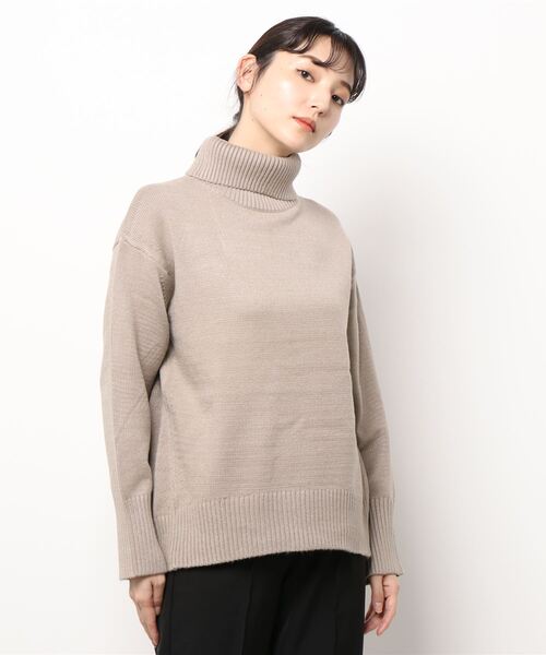 AMERICAN HOLIC（アメリカンホリック）の「ハイネックコクーンニットプルオーバー（ニット/セーター・レディース・モカ/ダークネイビー/アイボリー/サックスブルー・M/L）」の8枚目の写真