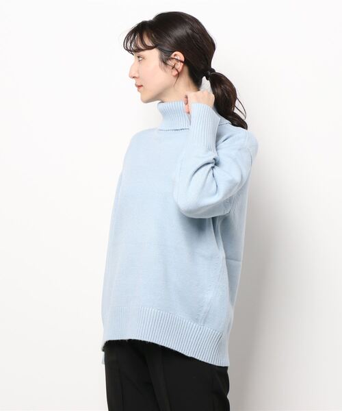 AMERICAN HOLIC（アメリカンホリック）の「ハイネックコクーンニットプルオーバー（ニット/セーター・レディース・モカ/ダークネイビー/アイボリー/サックスブルー・M/L）」の9枚目の写真