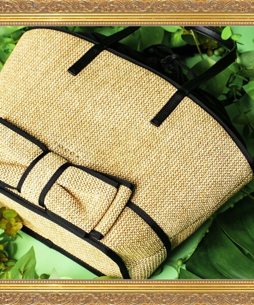 TOCCA(トッカ)の「TIED RIBBON BASKET かごバッグ(かごバッグ・レディース・ブラック系/ベージュ系・F)」の8枚目の写真