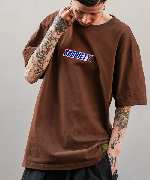 Subciety(サブサエティ)の「NOUGAT TEE(Tシャツ/カットソー・メンズ・ブラウン/ホワイト/ブラック・LARGE/XX-LARGE/MEDIUM/X-LARGE/SMALL)」の3枚目の写真