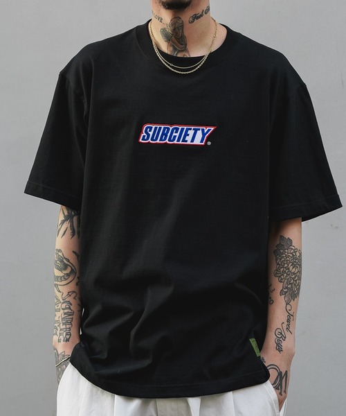 Subciety(サブサエティ)の「NOUGAT TEE(Tシャツ/カットソー・メンズ・ブラウン/ホワイト/ブラック・LARGE/XX-LARGE/MEDIUM/X-LARGE/SMALL)」の2枚目の写真