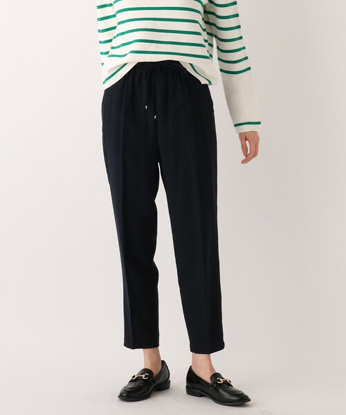 OPAQUE.CLIP（オペークドットクリップ）の「◆【Cafissi】ドレープツイル イージーテーパードパンツ（その他パンツ・レディース・ブルー/サンドベージュ/ダークネイビー/黄緑系・40/38/42/36/34）」の4枚目の写真