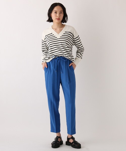 OPAQUE.CLIP（オペークドットクリップ）の「◆【Cafissi】ドレープツイル イージーテーパードパンツ（その他パンツ・レディース・ブルー/サンドベージュ/ダークネイビー/黄緑系・40/38/42/36/34）」の15枚目の写真