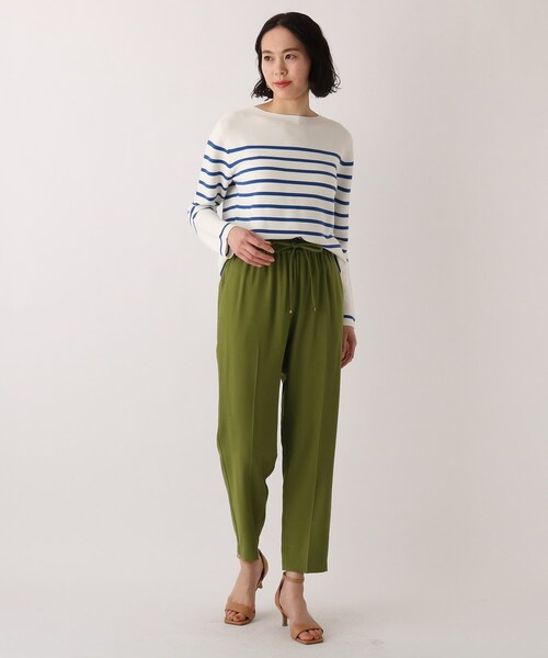 OPAQUE.CLIP（オペークドットクリップ）の「◆【Cafissi】ドレープツイル イージーテーパードパンツ（その他パンツ・レディース・ブルー/サンドベージュ/ダークネイビー/黄緑系・40/38/42/36/34）」の19枚目の写真