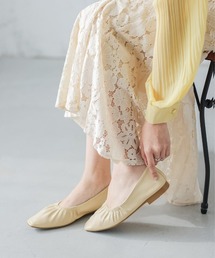 SUGAR BISKET | フロントギャザーフラットシューズ(パンプス)