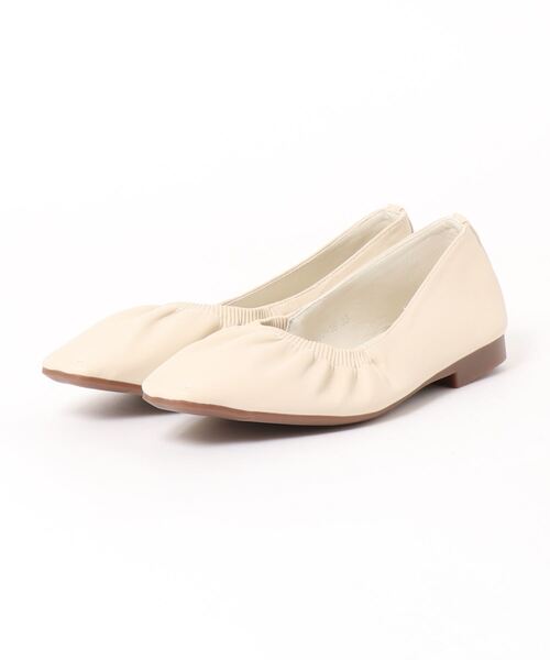 SUGAR BISKET（シュガービスケット）の「フロントギャザーフラットシューズ（パンプス・レディース・ブラック/アイボリー/グレイッシュベージュ・38/39/35/36/37）」の15枚目の写真