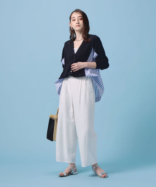NOLLEY’S(ノーリーズ)の「インゴムイージーパンツ(その他パンツ・レディース・オフホワイト/ベージュ/カーキ/サックスブルー/イエロー/チャコールグレー・34/36/38)」の12枚目の写真