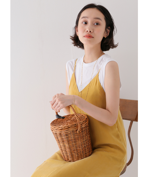 SLOBE IENA（スローブイエナ）の「【BAGMATI/バグマティ】カゴハンドバッグ（ハンドバッグ・レディース・ベージュ・FREE）」の4枚目の写真