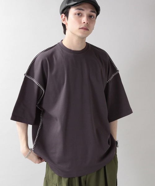 RAGEBLUE(レイジブルー)の「スムースコットン/ハンドステッチTシャツ(Tシャツ/カットソー・メンズ・ホワイト/ベージュ/ブルー系その他/スミクロ・MEDIUM/LARGE)」の8枚目の写真