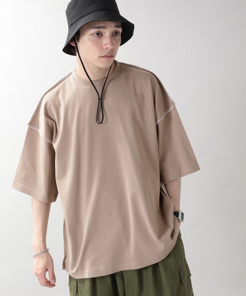 RAGEBLUE(レイジブルー)の「スムースコットン/ハンドステッチTシャツ(Tシャツ/カットソー・メンズ・ホワイト/ベージュ/ブルー系その他/スミクロ・MEDIUM/LARGE)」の10枚目の写真