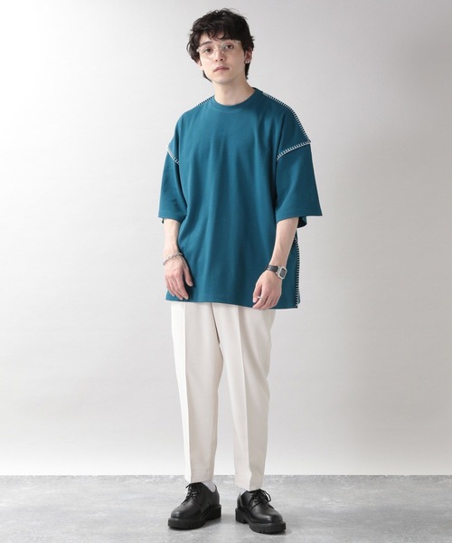 RAGEBLUE(レイジブルー)の「スムースコットン/ハンドステッチTシャツ(Tシャツ/カットソー・メンズ・ホワイト/ベージュ/ブルー系その他/スミクロ・MEDIUM/LARGE)」の11枚目の写真
