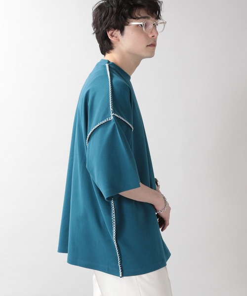 RAGEBLUE(レイジブルー)の「スムースコットン/ハンドステッチTシャツ(Tシャツ/カットソー・メンズ・ホワイト/ベージュ/ブルー系その他/スミクロ・MEDIUM/LARGE)」の12枚目の写真