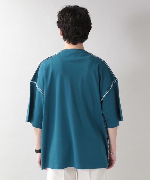 RAGEBLUE(レイジブルー)の「スムースコットン/ハンドステッチTシャツ(Tシャツ/カットソー・メンズ・ホワイト/ベージュ/ブルー系その他/スミクロ・MEDIUM/LARGE)」の14枚目の写真