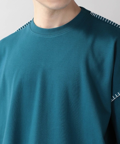 RAGEBLUE(レイジブルー)の「スムースコットン/ハンドステッチTシャツ(Tシャツ/カットソー・メンズ・ホワイト/ベージュ/ブルー系その他/スミクロ・MEDIUM/LARGE)」の15枚目の写真