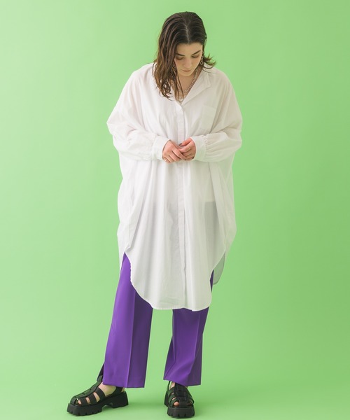 Dignite collier（ディニテコリエ）の「Dignite collier ギャザーシャツ（シャツ/ブラウス・レディース・ホワイト/イエロー・FREE）」の3枚目の写真