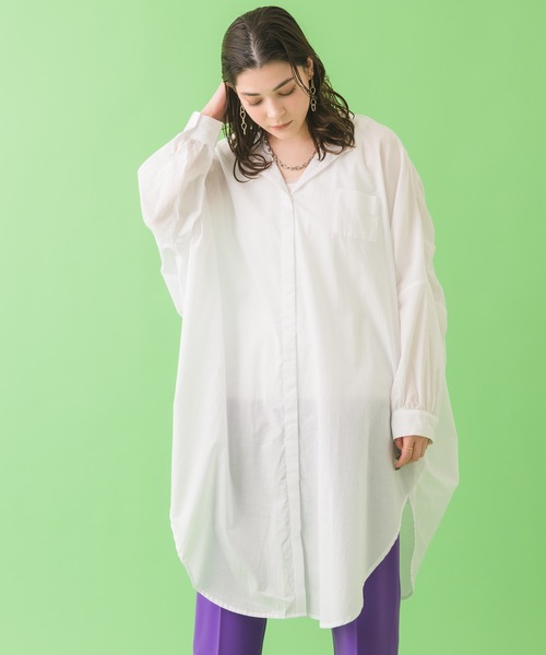 Dignite collier（ディニテコリエ）の「Dignite collier ギャザーシャツ（シャツ/ブラウス・レディース・ホワイト/イエロー・FREE）」の7枚目の写真