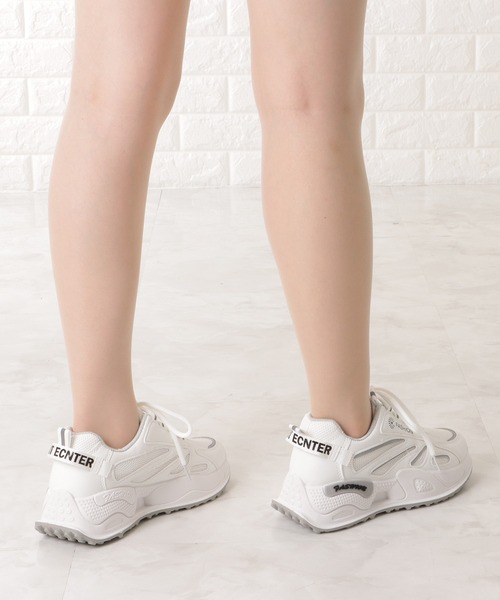 Lace Ladies（レースレディース）の「英字ロゴ配色厚底ストラップシューズ（スニーカー・レディース・ホワイト/ブルー/ブラック・24/25/24.5/23/23.5）」の8枚目の写真