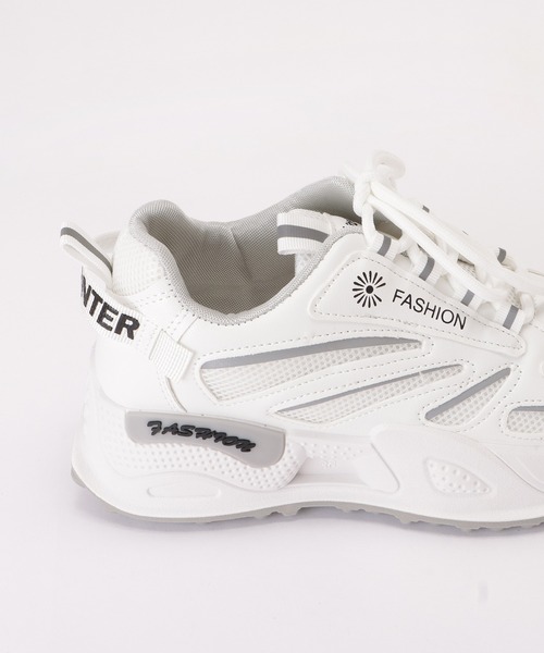 Lace Ladies（レースレディース）の「英字ロゴ配色厚底ストラップシューズ（スニーカー・レディース・ホワイト/ブルー/ブラック・24/25/24.5/23/23.5）」の16枚目の写真