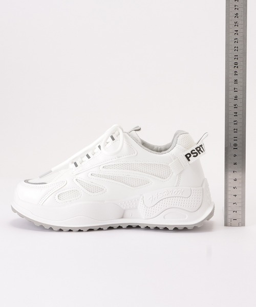 Lace Ladies（レースレディース）の「英字ロゴ配色厚底ストラップシューズ（スニーカー・レディース・ホワイト/ブルー/ブラック・24/25/24.5/23/23.5）」の18枚目の写真