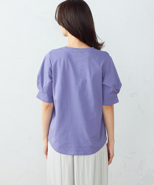 COMME CA ISM(コムサイズム)の「ボリュームスリーブ カットソー(Tシャツ/カットソー・レディース・ホワイト/パープル/チャコール・MEDIUM/LARGE)」の13枚目の写真