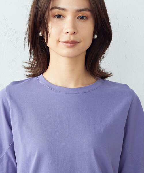 COMME CA ISM(コムサイズム)の「ボリュームスリーブ カットソー(Tシャツ/カットソー・レディース・ホワイト/パープル/チャコール・MEDIUM/LARGE)」の14枚目の写真