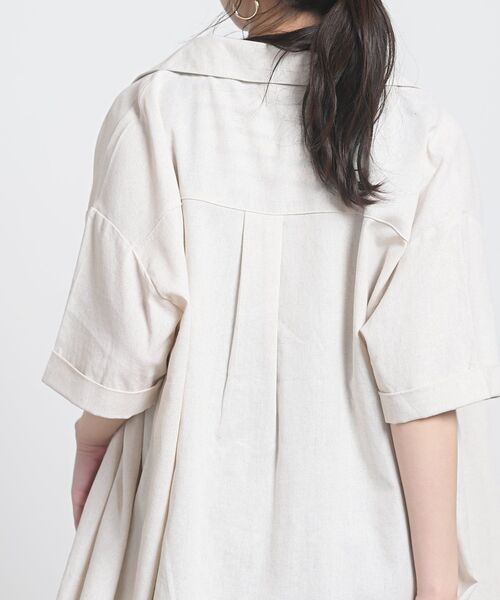 rps(アールピーエス)の「コットンリネン開襟シャツ(シャツ/ブラウス・レディース・ブラック/ベージュ/グリーン/アイボリー/モカ/ライトカーキ/ホワイト系その他4・M)」の14枚目の写真