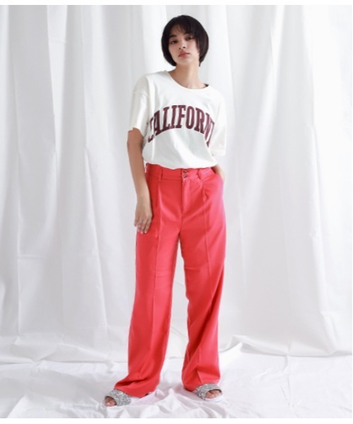 Alluge(アルージュ)の「センタープレスパンツ(その他パンツ・レディース・ピンク・FREE)」の2枚目の写真