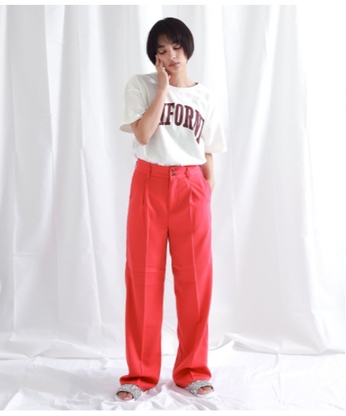 Alluge(アルージュ)の「センタープレスパンツ(その他パンツ・レディース・ピンク・FREE)」の3枚目の写真