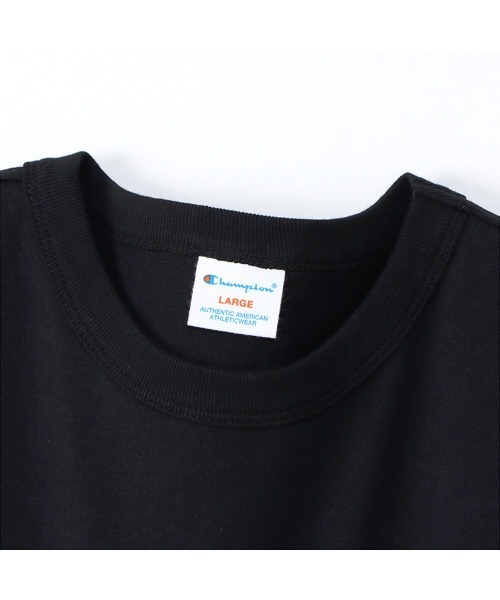 Champion(チャンピオン)の「【Champion/チャンピオン】メンズ ベーシック ショートスリーブTシャツ(Tシャツ/カットソー・メンズ・グレー/ベージュ/グリーン系その他/ホワイト×パープル/バーガンディー/ネイビー/ホワイト×グリーン/ブラック・MEDIUM/LARGE/XX-LARGE/X-LARGE)」の21枚目の写真
