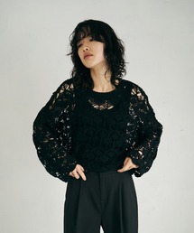 4youstory | 【4youstory】透かし編みショート丈プルオーバー(Tシャツ/カットソー)