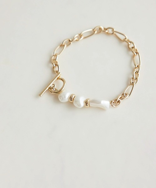 ROPE' PICNIC（ロペピクニック）の「変型パール×メタルブレスレット（ブレスレット・レディース・ゴールド/ゴールド系その他・FREE）」の2枚目の写真