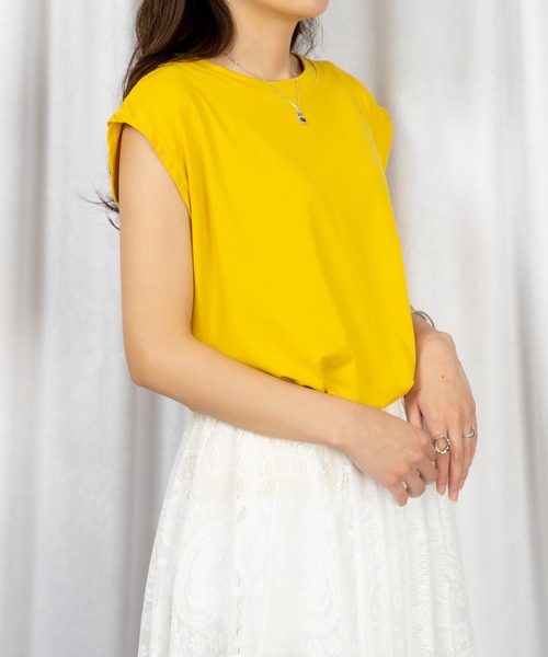 Loco Ocean(ロコオーシャン)の「フレンチスリーブTシャツ/タンクトップ(Tシャツ/カットソー・レディース・ブラック/ネイビー/オフホワイト/イエロー・L/M)」の4枚目の写真