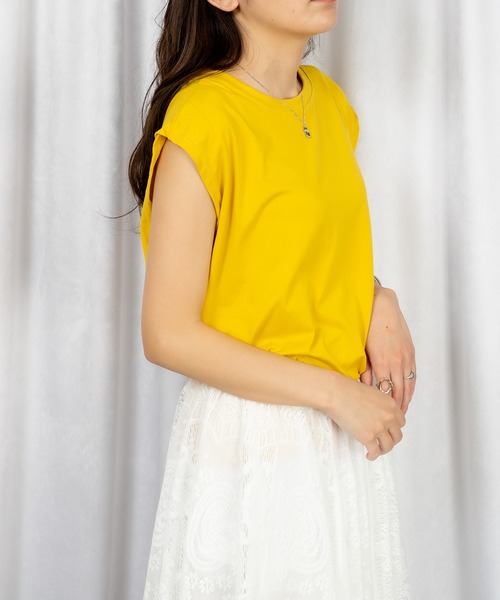 Loco Ocean(ロコオーシャン)の「フレンチスリーブTシャツ/タンクトップ(Tシャツ/カットソー・レディース・ブラック/ネイビー/オフホワイト/イエロー・L/M)」の12枚目の写真