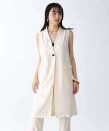 JEANASIS | サマープリーツジャガードベスト【SETUP対応】/296359(ベスト)