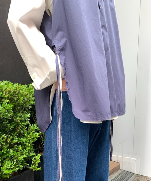 Toironier（トワロニエ）の「Toironier/トワロニエ/No Sleeve Loose Shirts/ノースリーブルーズシャツ（シャツ/ブラウス・メンズ・ネイビー/グレー/サックスブルー・FREE）」の13枚目の写真