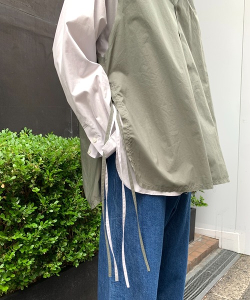 Toironier（トワロニエ）の「Toironier/トワロニエ/No Sleeve Loose Shirts/ノースリーブルーズシャツ（シャツ/ブラウス・メンズ・ネイビー/グレー/サックスブルー・FREE）」の8枚目の写真