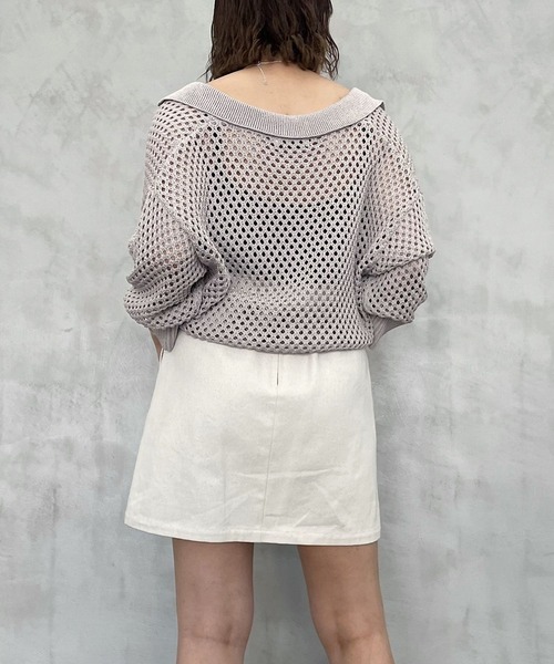 PAGEBOY(ページボーイ)の「ツイルミニスカート(スカート・レディース・ブラック/オフホワイト/ブルー・FREE)」の4枚目の写真