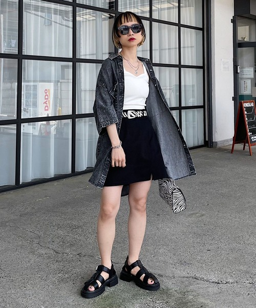 PAGEBOY(ページボーイ)の「ツイルミニスカート(スカート・レディース・ブラック/オフホワイト/ブルー・FREE)」の9枚目の写真