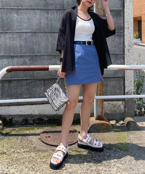 PAGEBOY(ページボーイ)の「ツイルミニスカート(スカート・レディース・ブラック/オフホワイト/ブルー・FREE)」の13枚目の写真