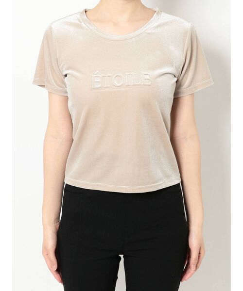 RESEXXY(リゼクシー)の「エンボスロゴベロアTシャツ(Tシャツ/カットソー・レディース・ピンク/ブルー/ベージュ・FREE)」の11枚目の写真
