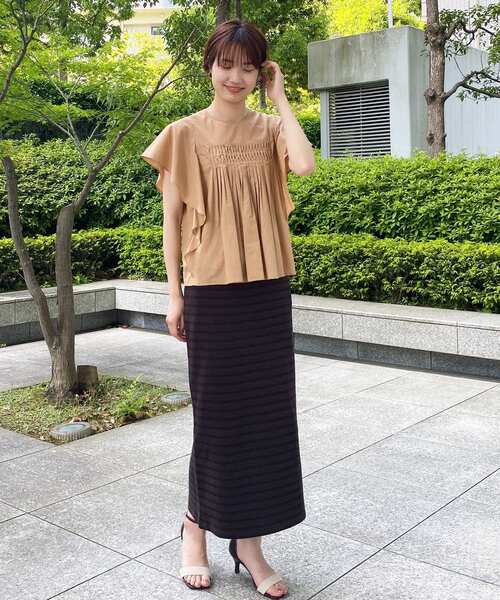 OPAQUE.CLIP（オペークドットクリップ）の「◆【C】コットンローンピンタックフレアブラウス【WEB限定サイズ】（シャツ/ブラウス・レディース・ライトブルー/ブラック/キャメル・40/38/36）」の20枚目の写真