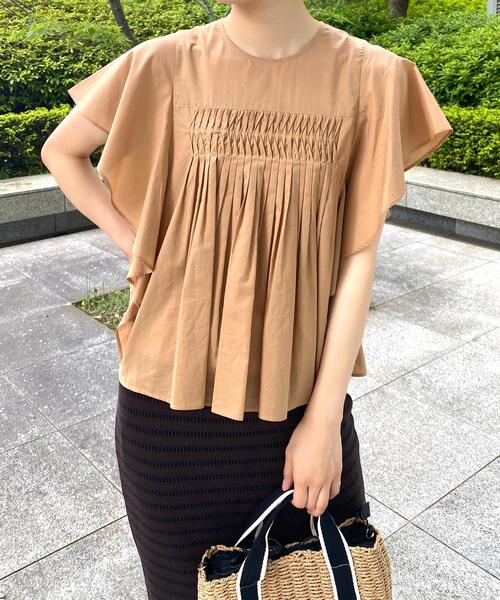 OPAQUE.CLIP（オペークドットクリップ）の「◆【C】コットンローンピンタックフレアブラウス【WEB限定サイズ】（シャツ/ブラウス・レディース・ライトブルー/ブラック/キャメル・40/38/36）」の18枚目の写真