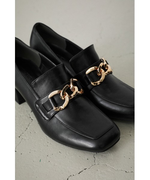 AZUL by moussy（アズールバイマウジー）の「GOLD METAL LOAFER/ゴールドメタルローファー（ローファー・レディース・ブラック・X-LARGE/SMALL/LARGE/MEDIUM）」の12枚目の写真