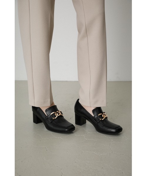 AZUL by moussy（アズールバイマウジー）の「GOLD METAL LOAFER/ゴールドメタルローファー（ローファー・レディース・ブラック・X-LARGE/SMALL/LARGE/MEDIUM）」の14枚目の写真