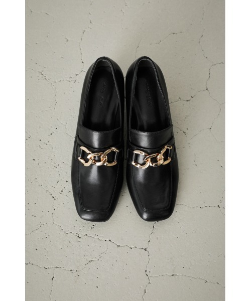 AZUL by moussy（アズールバイマウジー）の「GOLD METAL LOAFER/ゴールドメタルローファー（ローファー・レディース・ブラック・X-LARGE/SMALL/LARGE/MEDIUM）」の11枚目の写真
