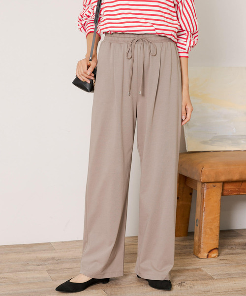 URBAN RESEARCH Sonny Label（アーバンリサーチサニーレーベル）の「イージーワンタックパンツ（その他パンツ・レディース・ベージュ系その他/ベージュ/ブラック・FREE）」の2枚目の写真