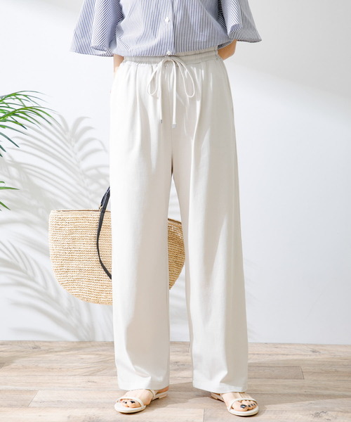 URBAN RESEARCH Sonny Label（アーバンリサーチサニーレーベル）の「イージーワンタックパンツ（その他パンツ・レディース・ベージュ系その他/ベージュ/ブラック・FREE）」の7枚目の写真