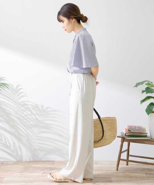 URBAN RESEARCH Sonny Label（アーバンリサーチサニーレーベル）の「イージーワンタックパンツ（その他パンツ・レディース・ベージュ系その他/ベージュ/ブラック・FREE）」の11枚目の写真